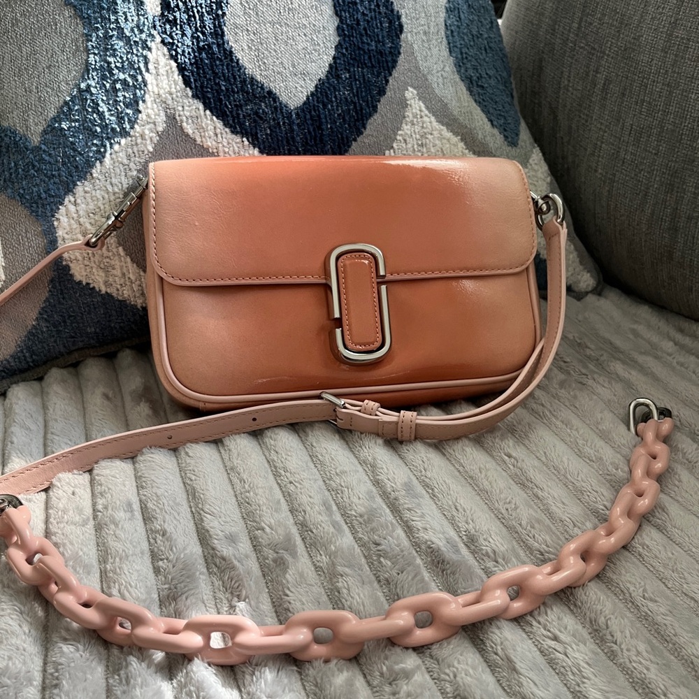 Marc Jacobs J Marc Shoulder Bag NEW Shaded Rose Leather Crossbody Clutch Handbag